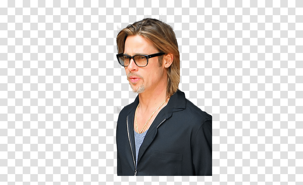 Brad Pitt, Celebrity, Person, Human, Pendant Transparent Png