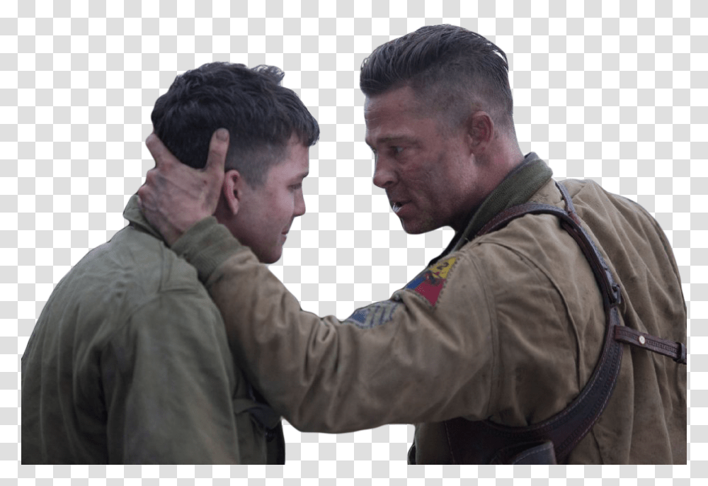 Brad William Henke Fury Fury Wardaddy And Norman, Jacket, Person, Finger, Hand Transparent Png