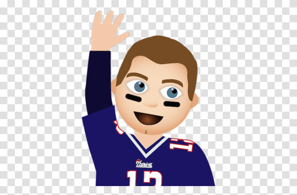 Brady 03 Boy Hand Up Emoji, Person, Human, Face, Mascot Transparent Png