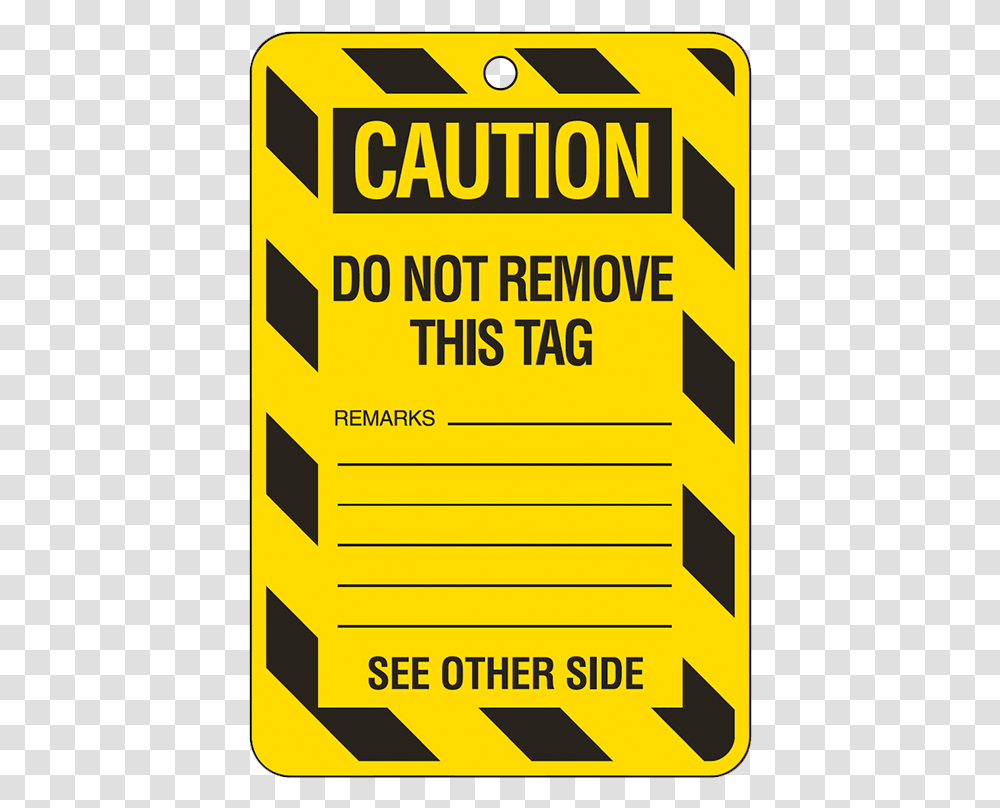 Brady Lockout Tag Large Economy Out Of Order Tag, Poster, Advertisement, Flyer, Paper Transparent Png