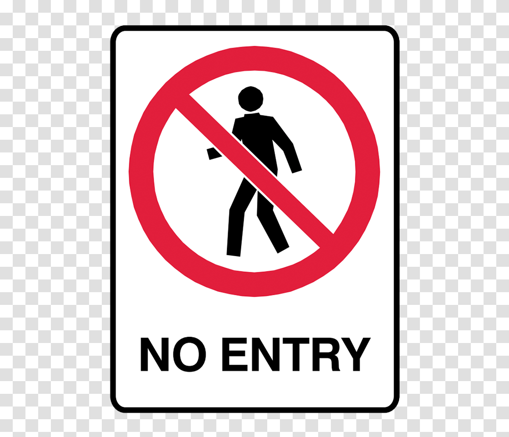 Brady Prohibition Signs No Entry Go Industrial, Road Sign, Person, Human Transparent Png