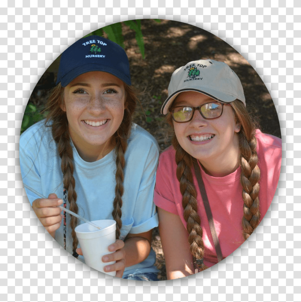 Braid Girls At The Orchard, Person, Hat, Cap Transparent Png
