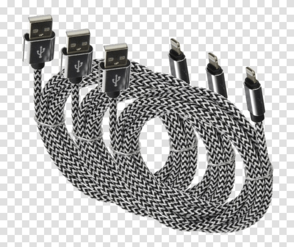 Braided Paracord Iphone Lightning Cable 3 Ft Firearm, Animal, Word, Machine Transparent Png