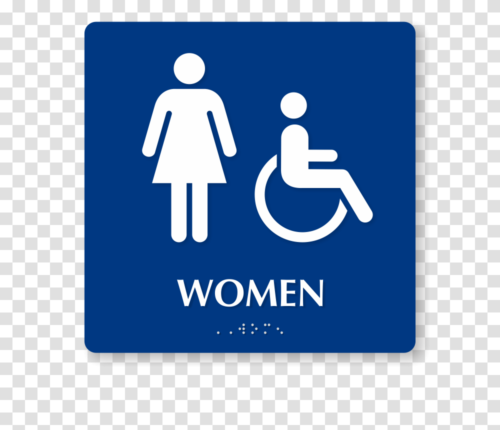 Braille Women And Handicap Accessible Restroom Sign Sku, First Aid, Road Sign Transparent Png