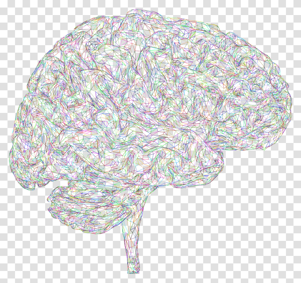 Brain 3d Thought Mind Mental Think Psychology Cerebro 3d, Pattern, Sweater, Fractal Transparent Png