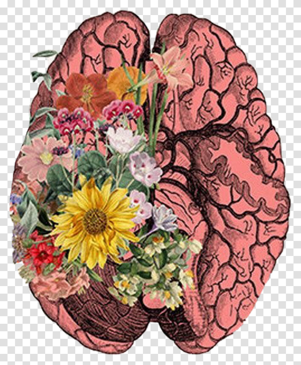 Brain Brain And Flower, Floral Design, Pattern, Graphics, Art Transparent Png