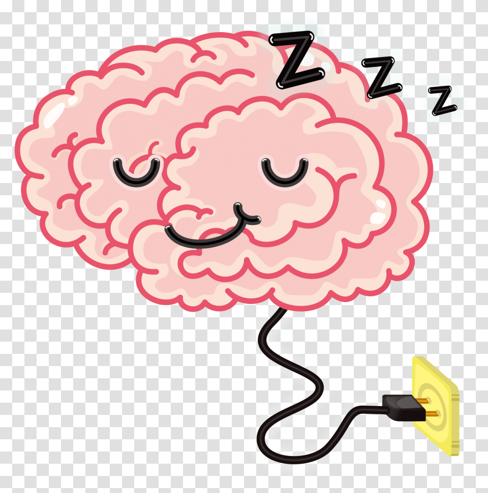 Brain Cartoon Sleep Clip Art, Label, Flower, Plant Transparent Png
