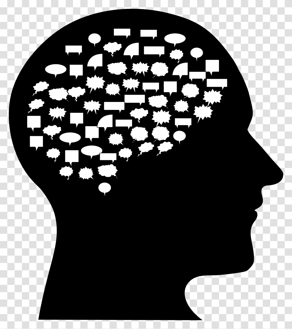 Brain Clip Art Brain And Speech Clipart, Silhouette, Crowd, Hat Transparent Png