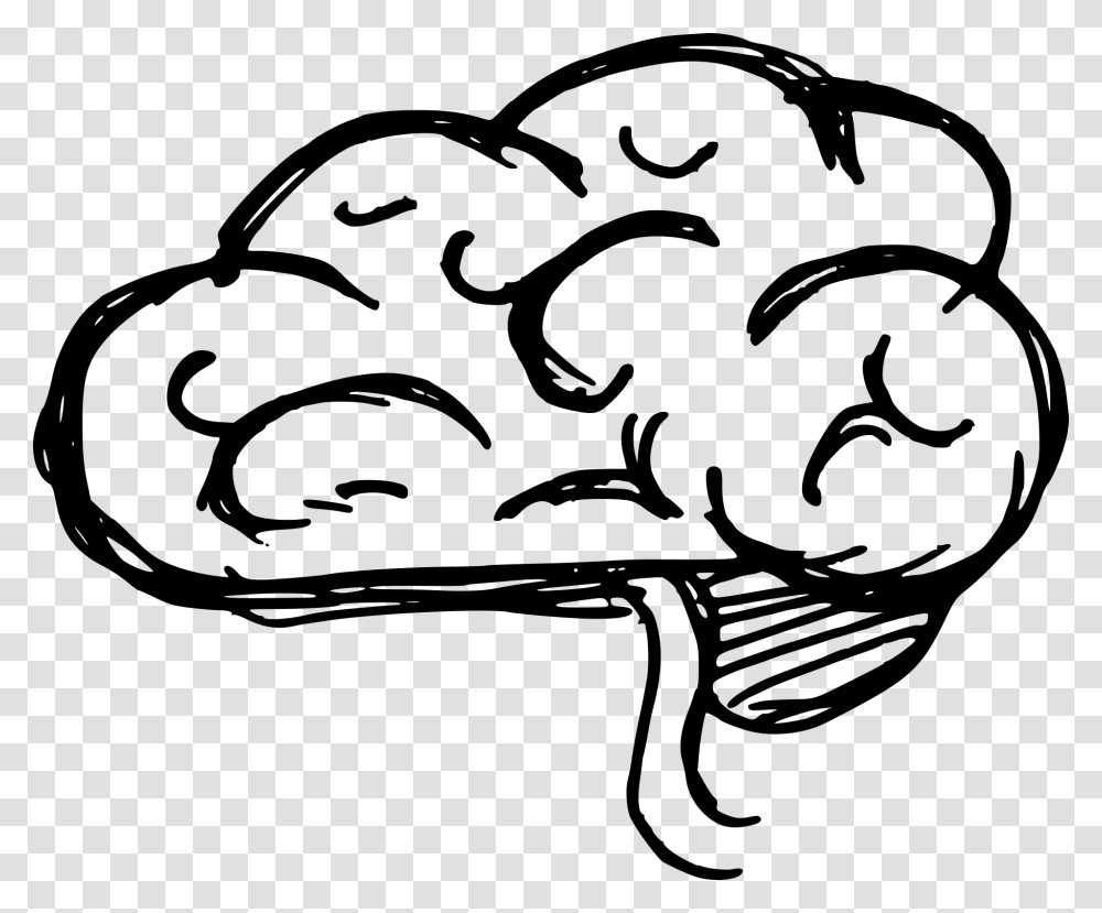 Brain Clipart Drawing Cartoon Drawings Of A Brain, Gray, World Of Warcraft Transparent Png