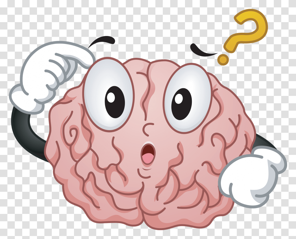 Brain Clipart Tumblr Brain With A Question Mark, Word, Label, Pillow Transparent Png