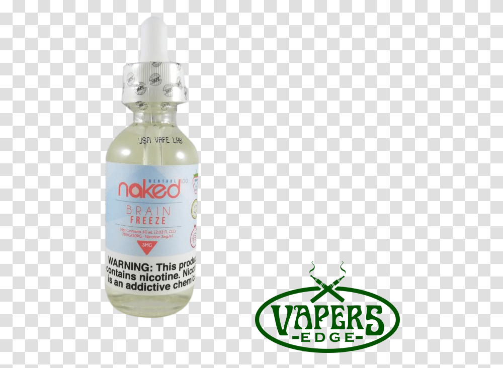 Brain Freeze By Naked 100 Eliquid Glass Bottle, Cosmetics, Shaker, Aftershave, Tin Transparent Png