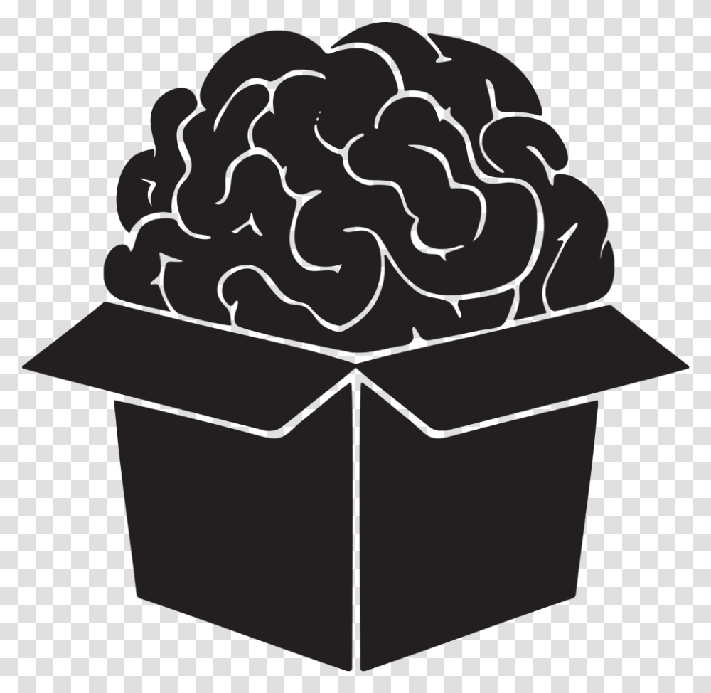 Brain Icon Brain Is A Black Box, Mailbox, Letterbox, Stencil Transparent Png