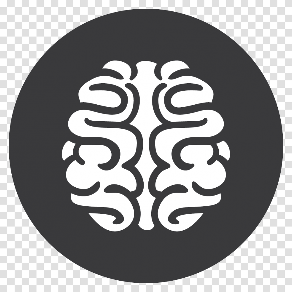 Brain Icon Free, Label, Stencil, Logo Transparent Png