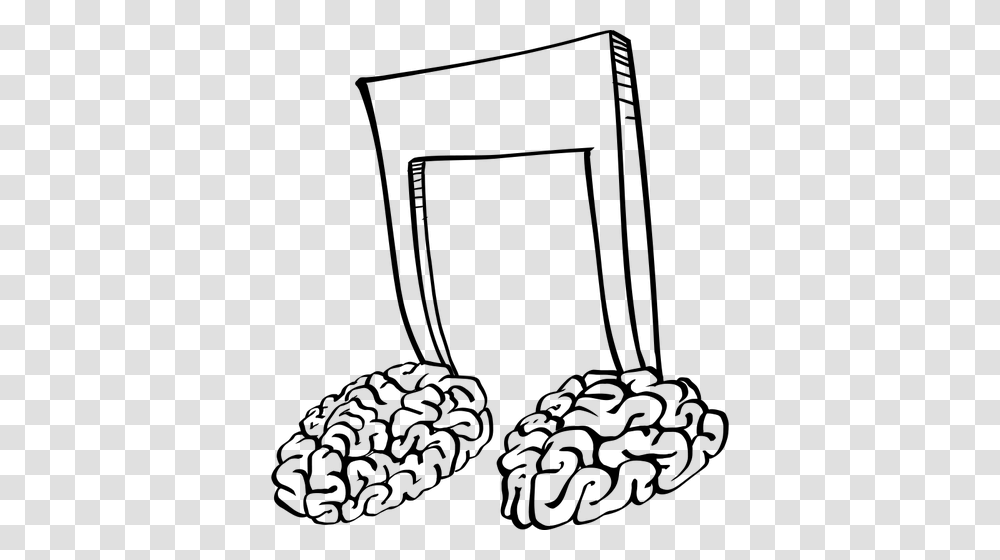 Brain Notes Vector Clip Art Musical Or Rhythmic Learner, Gray, World Of Warcraft Transparent Png