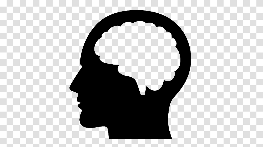 Brain, Person, Silhouette, Hand, Stencil Transparent Png