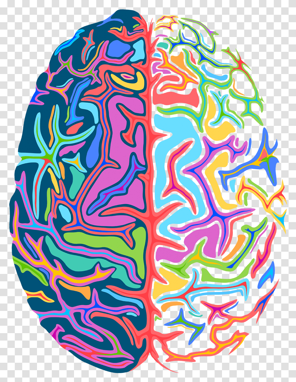 Brain Psychedelic Brain, Pattern, Floral Design Transparent Png
