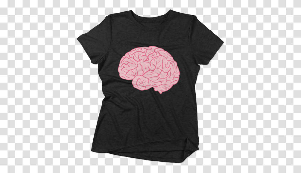 Brain Svg On A Womenquots T Shirt Active Shirt, Apparel, T-Shirt, Sleeve Transparent Png