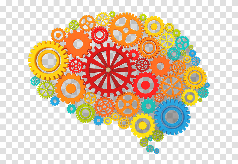 Brain With Gears Clipart Clip Art Images, Machine, Pattern Transparent Png