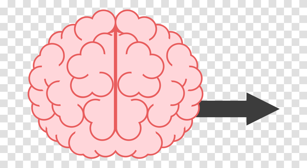 Brain With Right Arrow Brain, Pattern, Ornament, Plant Transparent Png