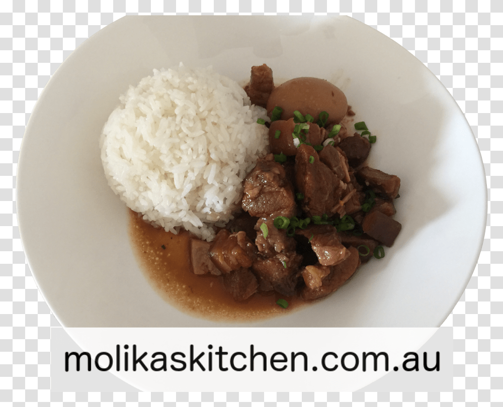 Braised Pork Egg Amp Rice Download White Rice Transparent Png