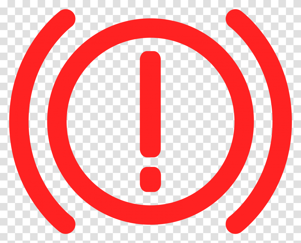 Brake Warning Symbol In Red Car Handbrake Icon, Number Transparent Png