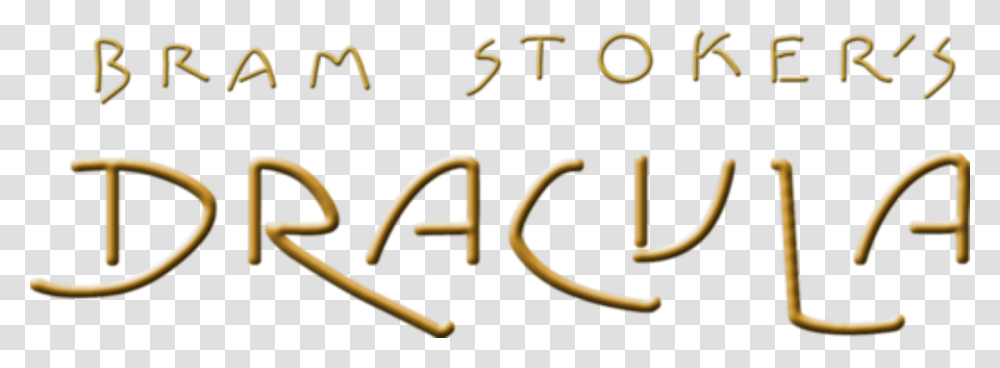 Bram Stokers Dracula Movie Horizontal Gold Logo, Alphabet, Number Transparent Png