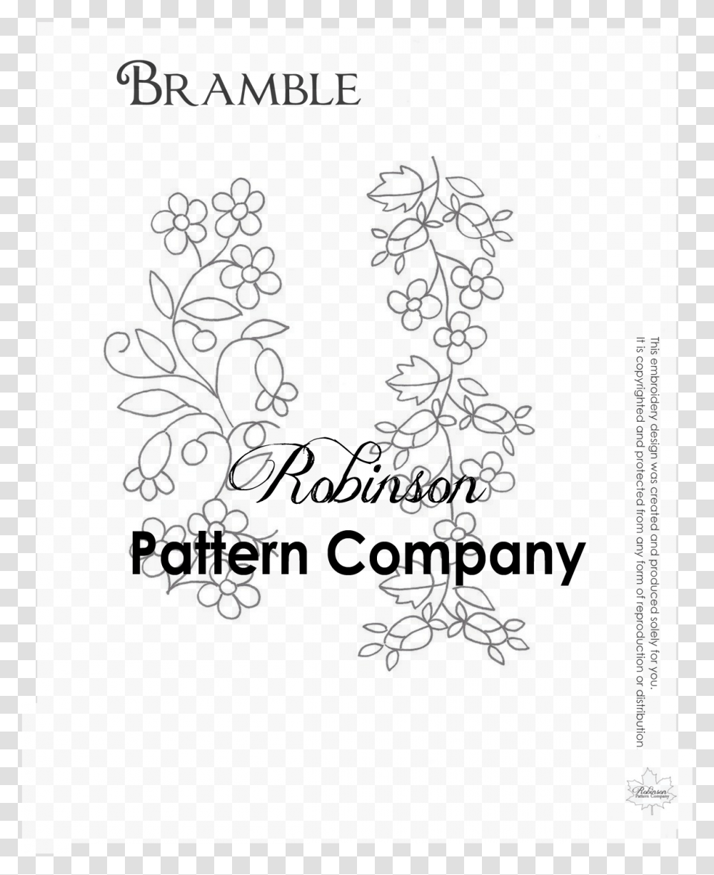 Bramble Hand Embroidery Pattern Best Things In Life Aren, Floral Design Transparent Png