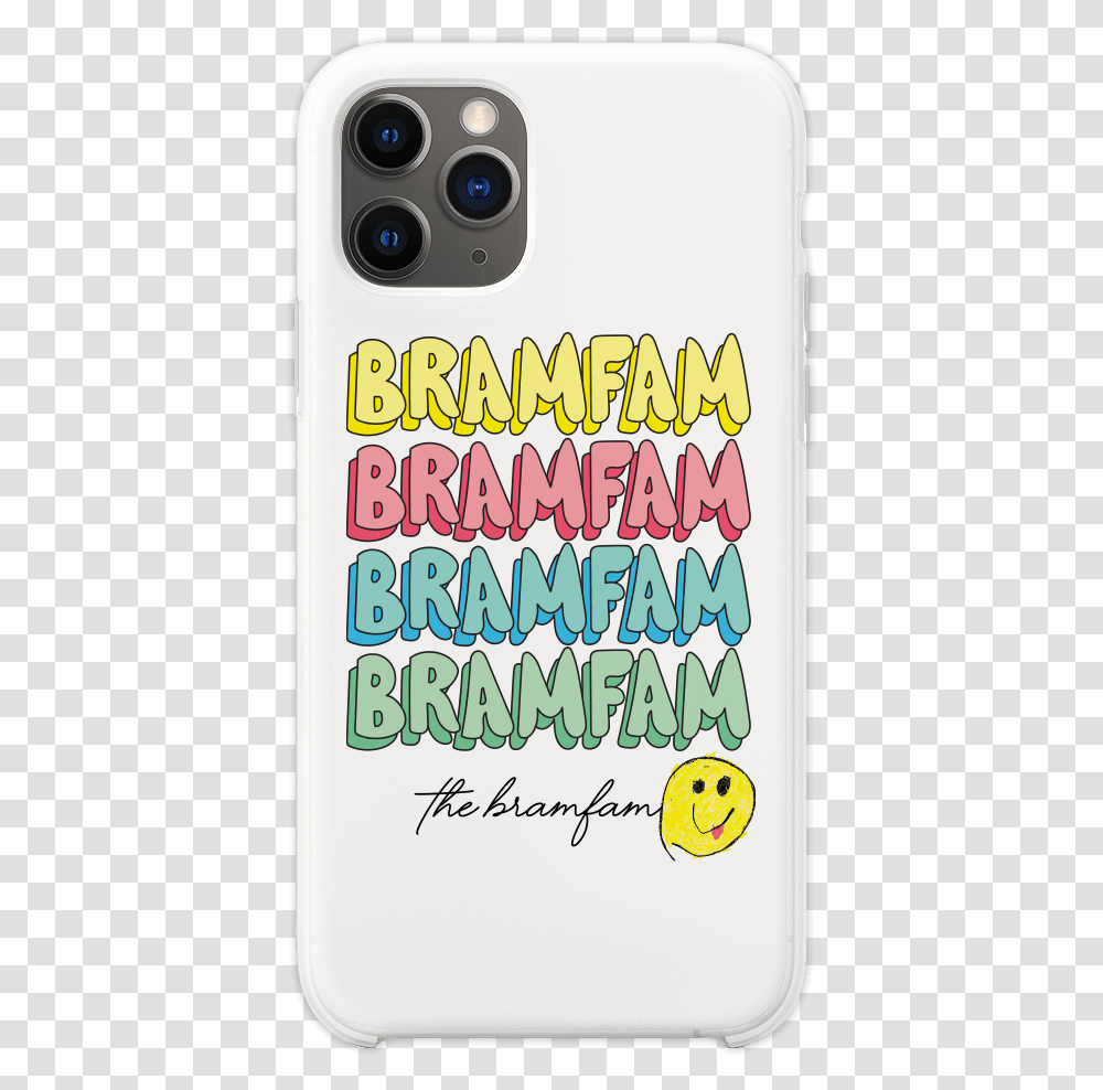 Bramfam White Phone Case Mobile Phone Case, Text, Electronics Transparent Png
