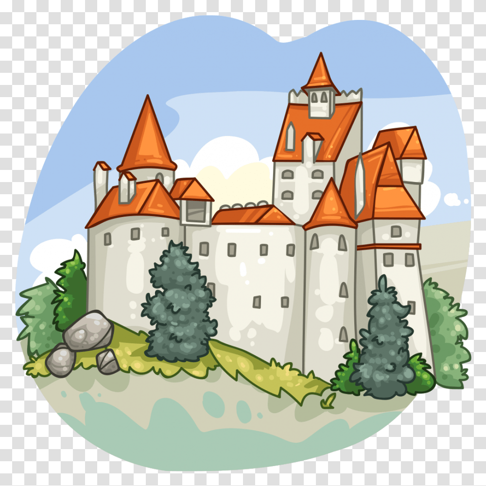 Bran Castle, Architecture, Building, Birthday Cake, Food Transparent Png