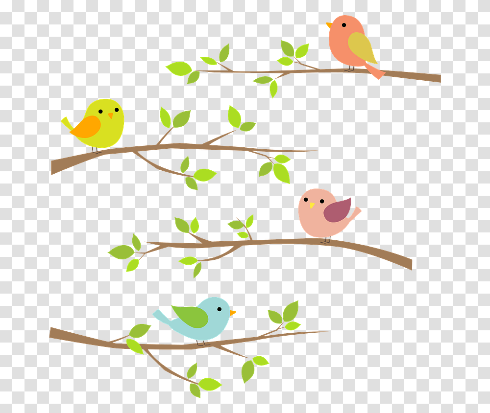 Branch Birds Clipart Free Download Creazilla Clip Art, Plant, Fruit, Food, Animal Transparent Png