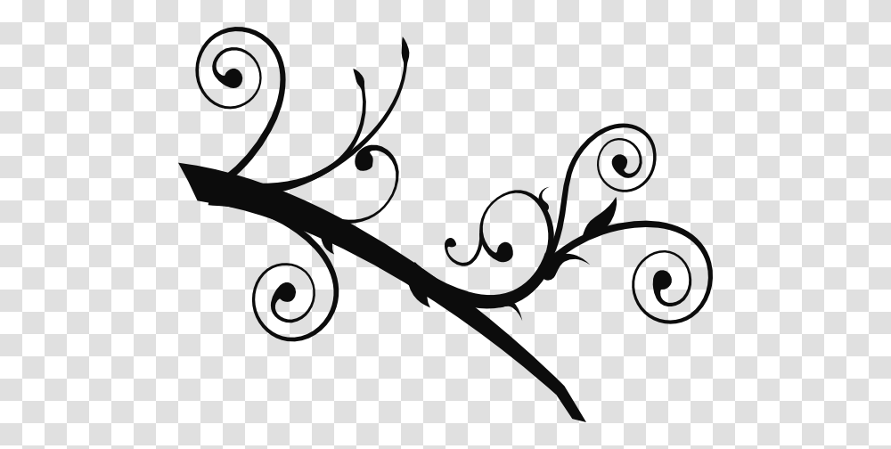 Branch Clipart Swirly Tree, Floral Design, Pattern, Scissors Transparent Png