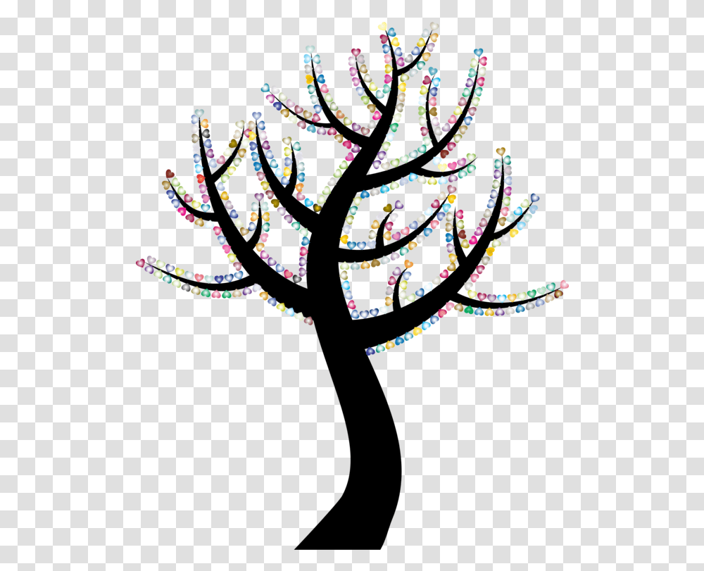 Branch Clipart Tree Trunk Clip Art Colorful Tree Tree With 6 Branches, Lighting Transparent Png