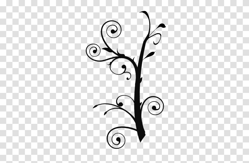 Branch Vine Swirl Clip Art, Floral Design, Pattern, Stencil Transparent Png