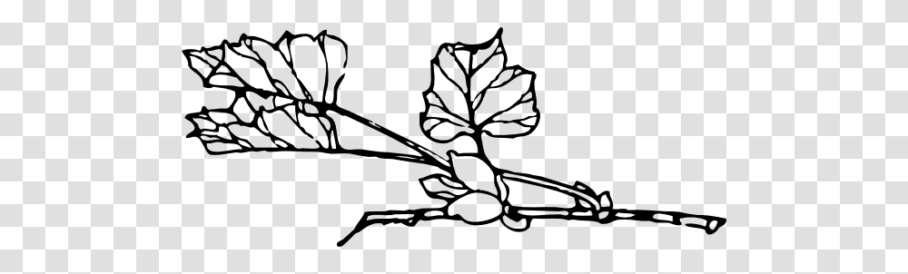 Branch With Flower Clip Art Free Vector, Leaf, Plant, Tree, Stencil Transparent Png