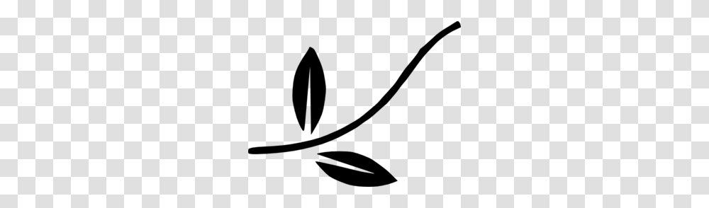 Branch With Two Leaves Clip Art, Gray, World Of Warcraft Transparent Png