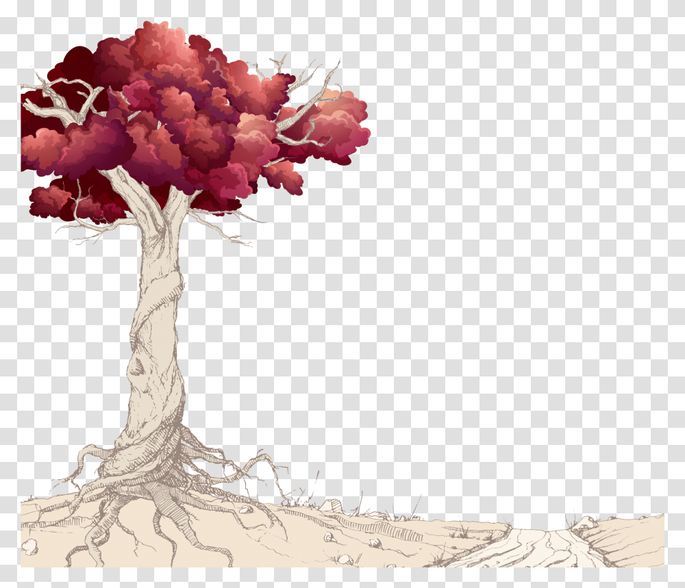Branched Roots Bougainvillea, Plant, Flower, Blossom, Tree Transparent Png
