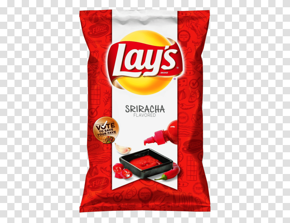 Brand Sriracha Flavored Vote To Save Your Fave Lays Potato Chips, Food, Snack Transparent Png