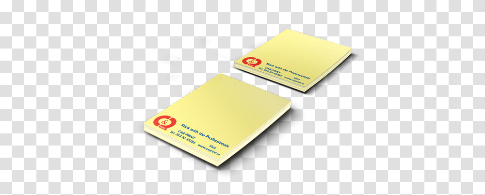 Branded Notepads Horizontal, Text, Paper, Business Card Transparent Png
