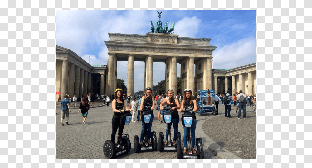 Brandenburg Gate, Person, Wheel, City, Urban Transparent Png