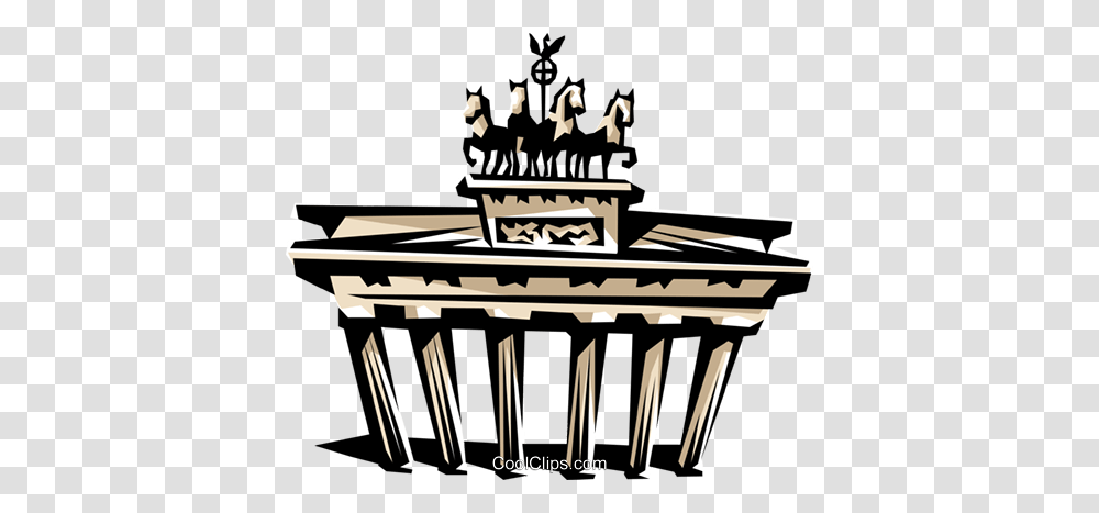 Brandenburg Gate Royalty Free Vector Clip Art Illustration, Piano, Leisure Activities, Musical Instrument, Architecture Transparent Png