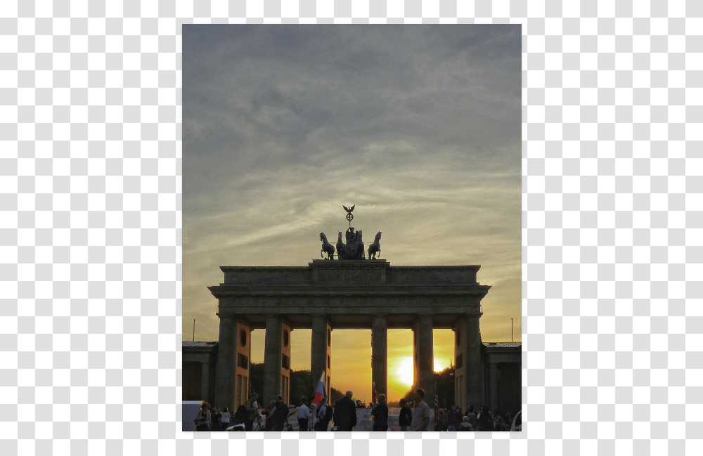 Brandenburg Gate Sunset Berlin Poster 20 X24 Gabriel Fawcett Berlin Tour Guide, Person, Architecture, Building, Monument Transparent Png