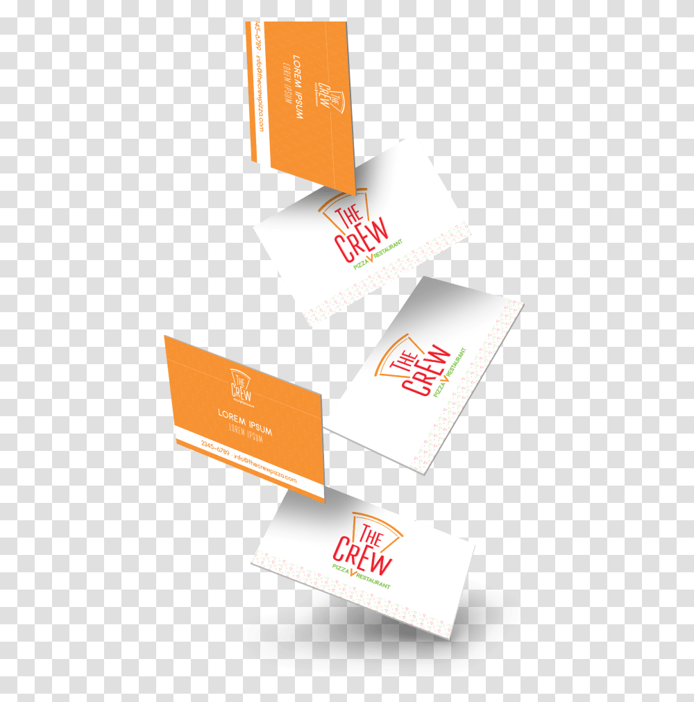 Branding The Crew Pizza Business Card, Paper Transparent Png