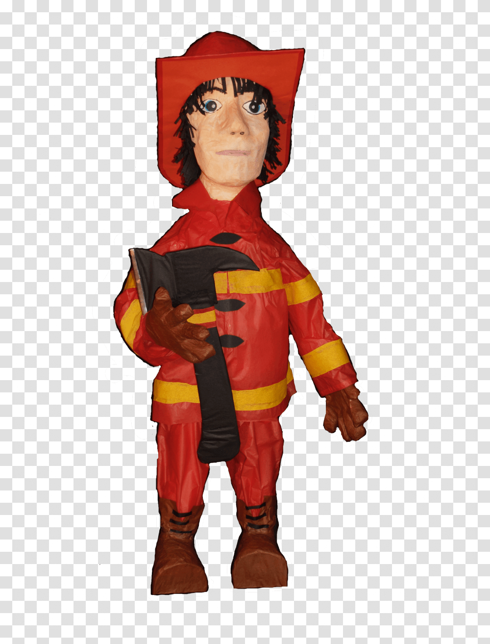 Brandman Pinata, Person, Human, Fireman, Costume Transparent Png