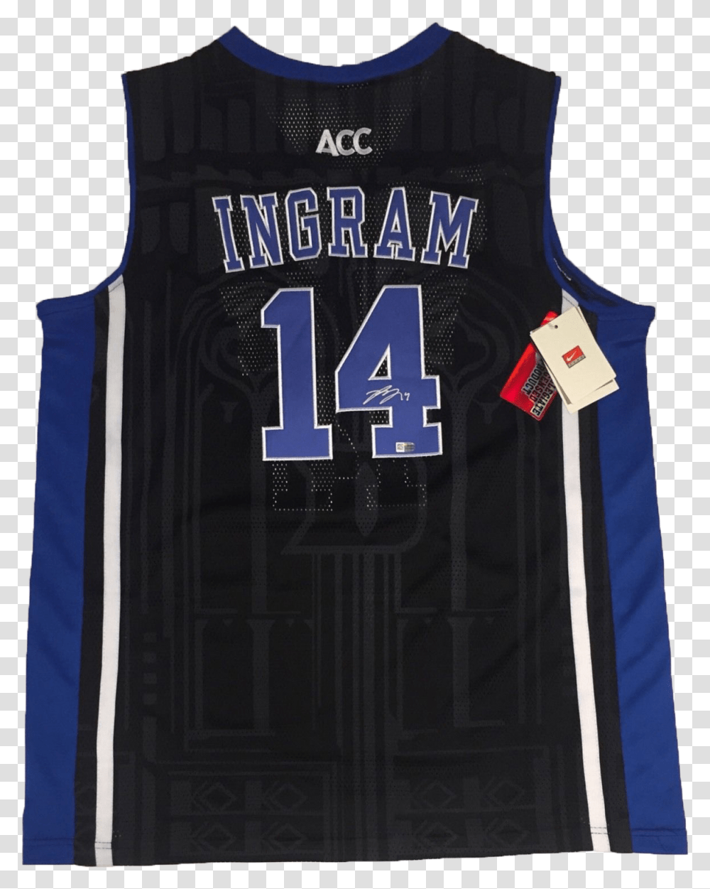 Brandon Ingram Autographed Black Duke Blue Devils Basketball Vest, Apparel, Shirt, Jersey Transparent Png