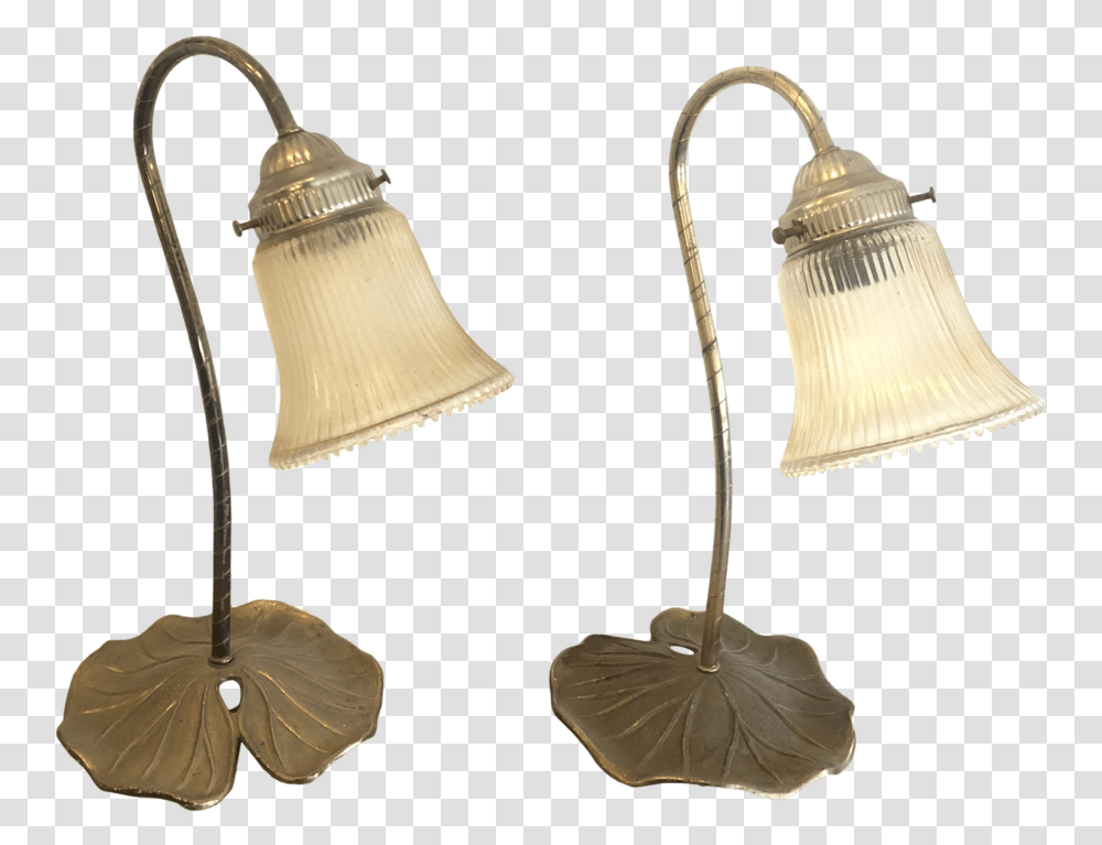 Brass Art Deco Style Lily Pad Table Lamps A Pair 3412 Lamp, Lampshade Transparent Png