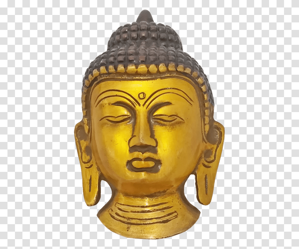 Brass Buddha Wall Hanging With Brown Coated Showpiece Gautama Buddha, Worship, Architecture, Building Transparent Png