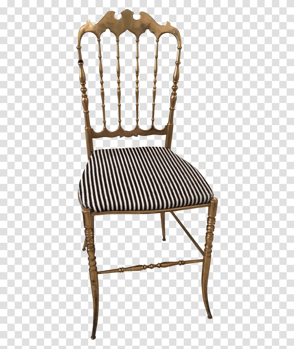 Brass Chippendale Occasional Accent Chair With Newly Re Queen Anne Back, Furniture, Armchair Transparent Png