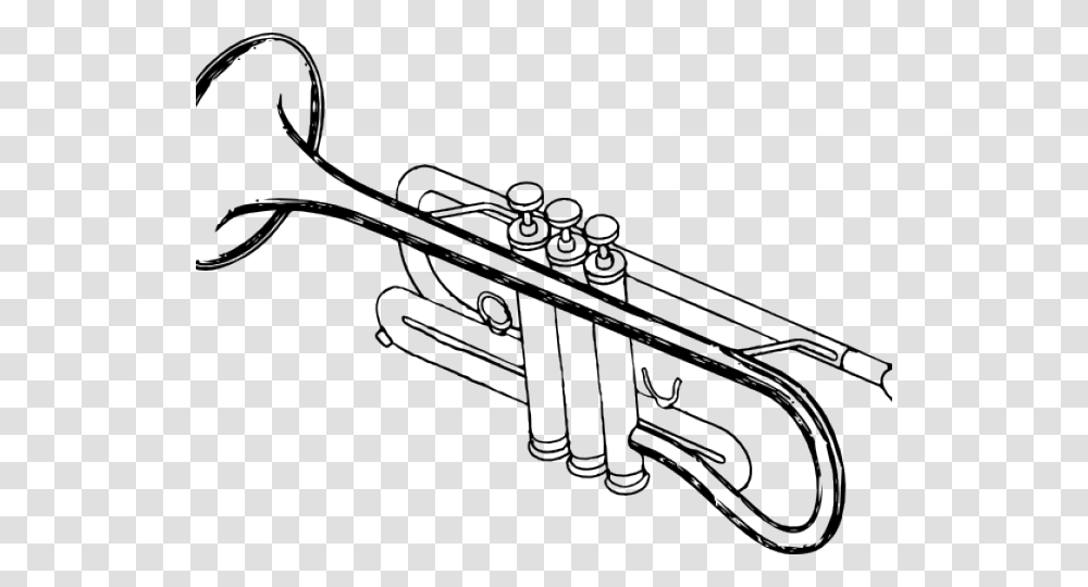 Brass Clipart Musical Instrument Trombone Clipart Black And White, Trumpet, Horn, Brass Section, Cornet Transparent Png