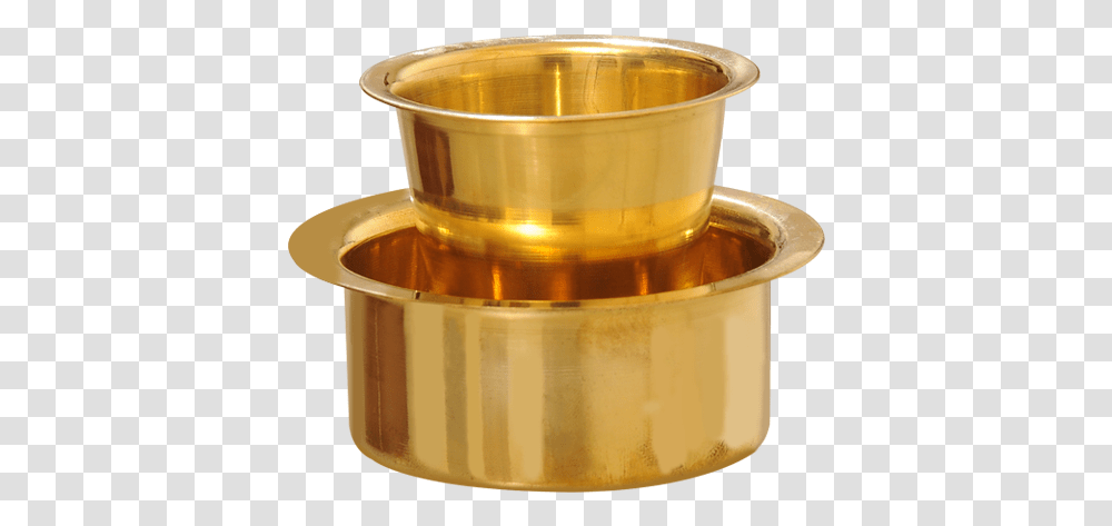 Brass Coffee Dabara Set, Milk, Beverage, Drink, Gold Transparent Png