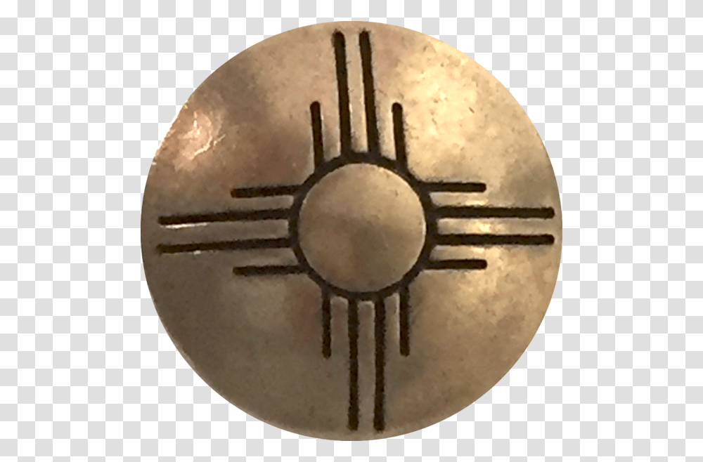 Brass Concho Button Sun Zia Symbol 34 New Mexico Shirt, Armor, Shield, Moon, Outer Space Transparent Png